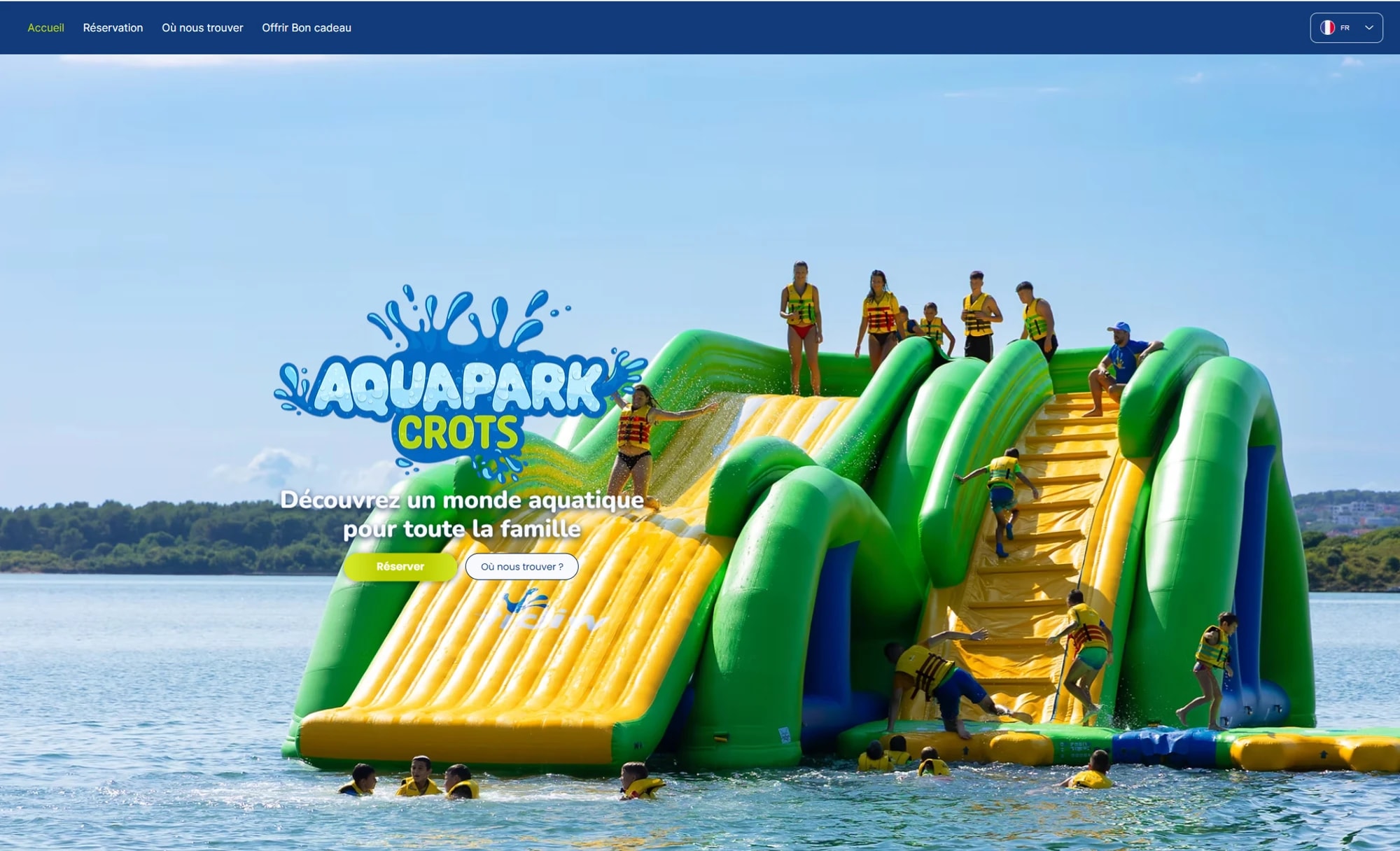 Site web Aquapark — réalisation Chill Studio