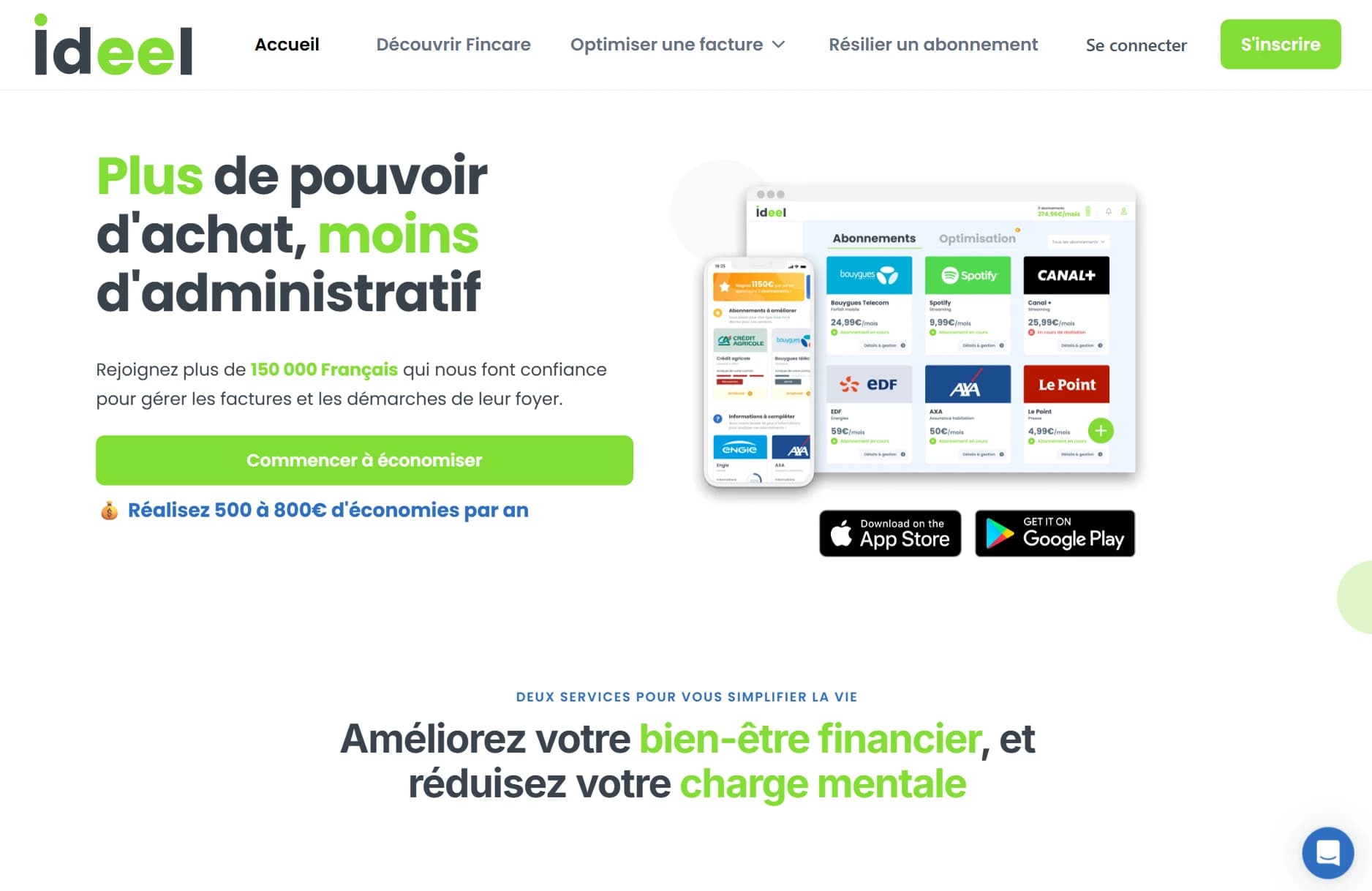 Capture du projet Ideel réalisé par Chill Studio